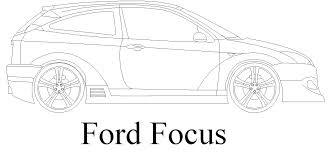 Modifiyeli Ford Focus Cizimi Camioneta Dibujo Camionetas Bloques
