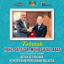 Timbalan ketua setiausaha (pembangunan), kementerian pendidikan malaysia. Ketua Setiausaha Kementerian Pendidikan Weeepsa