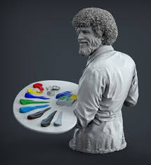 He was granted a tv show on the american network pbs where he'd spend to understand why there's only 26 episodes, we need to look at the duration and series that bob ross actually produced. Artstation Bob Ross Bust Daniele Danko Angelozzi