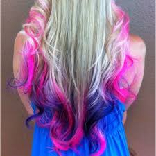 Then, starting from the bottom, paint the bleach onto your hair using upward strokes. Pin Von Chasity Auf Ombre Colorful Hairstyles Haare Nails Yellow Farben