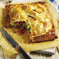 Roast Vegetable And Houmous Pie Recipe Food Recipes Vegetarian Pie Vegetarian Recipes