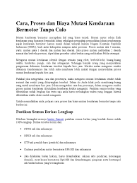 Harga jasa cabut berkas kendaraan bermotor dki r2/r4. Cara Cabut Berkas Pdf