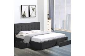 By boyel living (2) $ 278 18 /box. Levede Bed Frame King Fabric With Drawers Storage Wooden Mattress Dark Grey Kogan Com