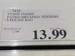 Maybe you would like to learn more about one of these? Tyson Foods Panko Breaded Tenders 5 Pound Bag Costcochaser