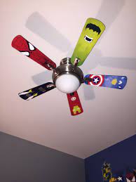 Fun fans like the kewl by minka aire in the color red, and even small and large nautical designs like the raindance nautical by gulf coast, and the voyage too!. Superhero Ceiling Fan Blades Superhero Room Superhero Bedroom Kid Room Decor