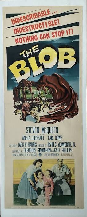 THE BLOB, Original Steve McQueen Cult Classic Movie Poster - Original  Vintage Movie Posters