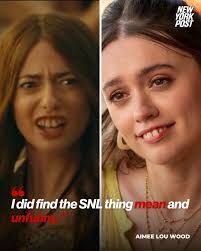 Aimee Lou Wood isn't laughing at “Saturday Night Live.” The 31-year-old  “White Lotus” actress called out the sketch comedy show
