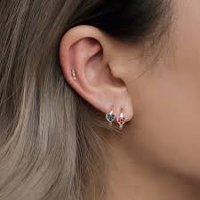 Cartilage, helix, tragus, conch, earlobe. Anygolds Anygolds 14k Real Solid Gold Cartilage Daith Helix Tragus Horizontal Parallel Square Line Bar Stick Diamond Cz Ear Post Stud Piercing Earring 18 Gauge Mbj3670 Rb Sa Em Pk Yey Yellow Gold Walmart Com