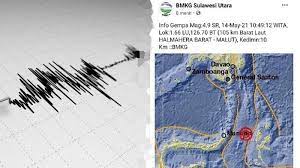 Gempa bumi di malang magnitudo 6,1 bmkg muktahirkan data gempa bumi di kabupaten malang dari sebelumnya magnitudi 6,7 menjadi 6,1. Info Gempa Terkini Bmkg Jumat 14 05 21 Siang Berikut Ini Magnitudo Dan Pusat Gempa Tribun Manado