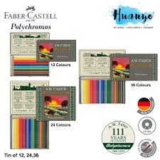 White, light yellow glaze, cadmium yellow, dark chrome yellow, dark cadmium. Faber Castell Polychromos 111th Anniversary Limited Edition Colour Pencil Tin Set Of 12 24 36