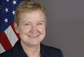 US ambassador-designate Nancy Powell arrives in India
