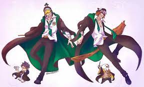 one piece penguin and shachi one piece anime crossover trafalgar law
