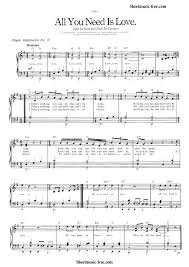 All You Need Is Love Sheet Music Beatles Sheet Music Beatles Sheet Music Piano Sheet Music