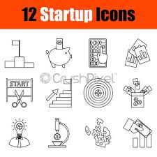Entrepreneurship startup company management business neo, space capsule icon, angle. Startup Icon Set Stock Vector Crushpixel