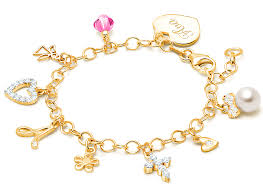 Create a personalized charm bracelet with a variety of cute 14k gold charms. 14k Gold Heart Charm Bracelet Design Your Own Baby Children S Classic Link Bracelet With Engraved Heart Charm 14k Gold