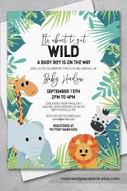 Jungle Baby Shower Invitation Pack For Safari Baby Shower Boy Etsy Wild Baby Shower Safari Baby Shower Boy Jungle Baby Shower Invites