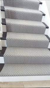 Exceptional Gray Stair Runner Gray Stair Runner Stair Remodeling Idea With Black Treads And White R Carpet Staircase Stair Runner Carpet Black And White Stairs