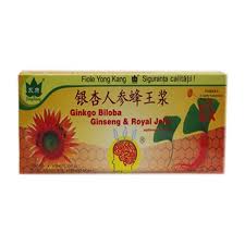 Yong Kang Ginkgo Biloba Ginseng Royal Jelly X 10 Fiole Catena Preturi Mici