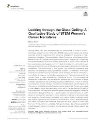 Pdf Looking Through The Glass Ceiling A Qualitative Study Of Stem Women S Career Narratives