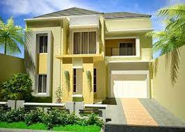 Perpaduan batu alam dengan warna cream pada bagian depan rumah ini mampu menjadikan rumah yang sederhana terkesan lebih. Warna Cat Rumah Yang Bagus Untuk Rumah Minimalis