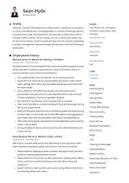 banquet server resume & writing guide