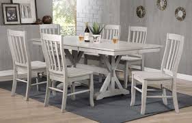 Rutledge Rubberwood Solid Wood Dining Table Dining Table Wood Dining Table Grey Dining