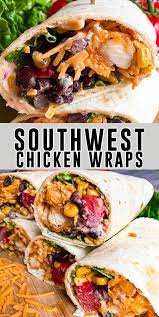 Southwest Chicken Wrap Modernmealmakeover Com Recipe Chicken Wrap Recipes Wraps Recipes Easy Health Dinner Recipes