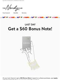 Fashion access, exclusive services, amazing experiences. Nordstrom Your 60 Bonus Note Offer Ends Today Milled