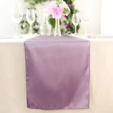 12 X108 Amethyst Satin Table Runner In 2020 Table Runners Table Cloth Purple Wedding Decorations