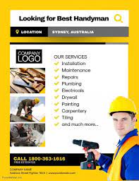 Handyman Professional Services Flyer Template Services Flyer Handyman Business Handyman