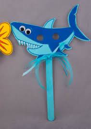 Fish And Shark Paddle Masks At Joann Com Themed Crafts Crafts Diy Party Hats