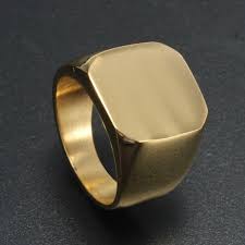 The good thing about stainless steel is that it does not corrode or rust. Gold Square Polished Stainless Steel Ring For Men Mens Gold Rings Rings For Men Mens Jewelry