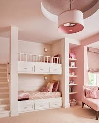 However, you should ensure there are at least 2 or 3 feet of space between the top mattress of the bunk bed and the ceiling to avoid injury when sitting up and to prevent bumping the ceiling with your head in middle of the night. Cute Bunk Bedroom Ideas Novocom Top