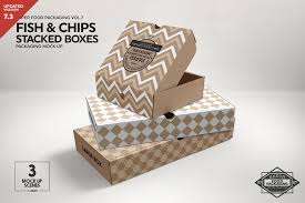 Stacked Fast Food Boxes Mockup Packaging Mockup Box Packaging Food Box Packaging