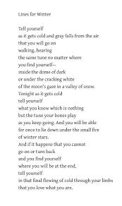 Lines For Winter Mark Strand Winter Poems Words Winter Poetry