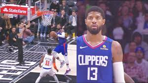 Round 1 (#10 overall), 2010 college: Paul George Unreal Behind The Backboard Shot Clippers Comeback Vs Knicks Clippers Vs Knicks Youtube