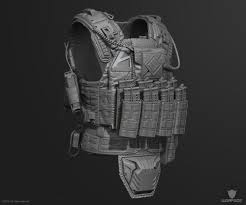 Artstation New 3d Model For Crytek Soldier Vest Denis Didenko Military Gear Tactical Soldier Special Forces Gear