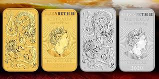 2020 Dragon 1oz Gold Silver Bullion Rectangular Coins In 2020 Gold Bullion Coins Silver Bullion Mint Coins