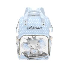 Buy Personalized Cute Elephant Diaper Bag Backpack With Name For Men Women Custom Nursing Baby Bags Shoulders Travel Bag Daypack Online In Vietnam B0953kcsw7