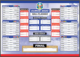 Please note that fixture dates and start times are provisional and subject to change. Euro 2020 2021 Football Match Fixtures Schedule Wallchart Planner Poster 2 99 Picclick Uk