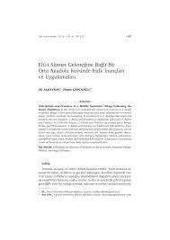 Pdf Ehl I Sunnet Gelenegine Bagli Bir Orta Anadolu Koyunde Halk Inanclari Ve Uygulamalari