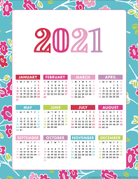 Great for your desk, wall, or in your wallet! 2021 Free Printable Monthly Calendars Lolly Jane