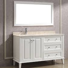 These units are available in single or double sink models and are also available in espresso, gray, or white finish. Lily 55 White Bathroom Vanity