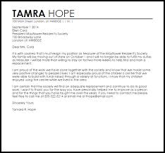 Club Resignation Letter Example Letter Samples Templates
