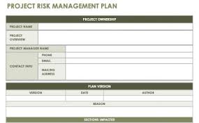 Risk management plan is a mandatory part of any company. Project Risk Management Plan Template Excel Templates