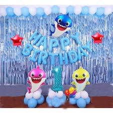 To explore more similar hd image on pngitem. Jual Set Paket Balon Ultah Baby Shark Ulang Tahun Anak Birthday Ikan Biru Terbaru Juli 2021 Blibli