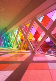 Harmonic Convergence Environmental Graphic Design Glass Art At Miami Airport C 2011 Phenomenarts Inc Colour Architecture Architecture Installation Art