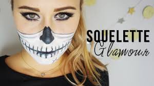 Artistique et inspiré par halloween, ce maquillage montre les deux visages d'une personne. Tutoriel Maquillage Halloween Squelette Glamour Glamourous Skull Youtube