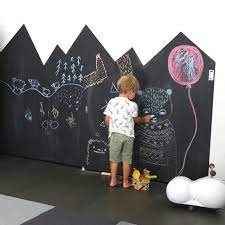When your child is ready for a clean slate, scrub off the chalk paint and let them do the decorating! Fun Ways To Create A Chalkboard Wall In A Kids Room Petit Small De Kinderkamer Kinderkamer Speelkamer