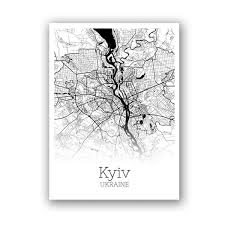 Ukraine City Map Canvas Posters Kyiv Kharkiv Donetsk Lviv Map Art Print Black White Modern Wall Art Painting Office Home Decor Painting Calligraphy Aliexpress